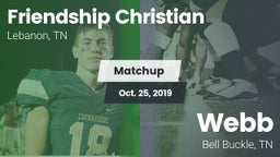 Matchup: Friendship Christian vs. Webb  2019