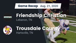 Recap: Friendship Christian  vs. Trousdale County  2020