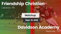 Matchup: Friendship Christian vs. Davidson Academy  2020