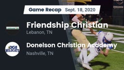 Recap: Friendship Christian  vs. Donelson Christian Academy  2020
