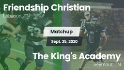 Matchup: Friendship Christian vs. The King's Academy 2020