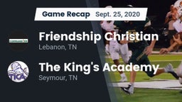 Recap: Friendship Christian  vs. The King's Academy 2020