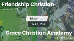 Matchup: Friendship Christian vs. Grace Christian Academy 2020