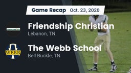Recap: Friendship Christian  vs. The Webb School 2020