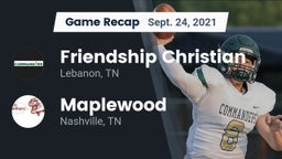 Recap: Friendship Christian  vs. Maplewood  2021
