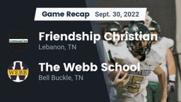 Recap: Friendship Christian  vs. The Webb School 2022