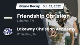 Recap: Friendship Christian  vs. Lakeway Christian Academy 2022