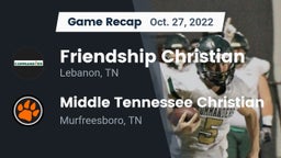 Recap: Friendship Christian  vs. Middle Tennessee Christian 2022