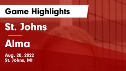 St. Johns  vs Alma  Game Highlights - Aug. 20, 2022