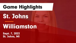 St. Johns  vs Williamston  Game Highlights - Sept. 7, 2022