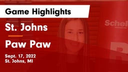 St. Johns  vs Paw Paw Game Highlights - Sept. 17, 2022