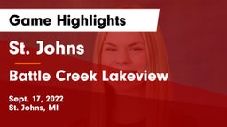 St. Johns  vs Battle Creek Lakeview Game Highlights - Sept. 17, 2022