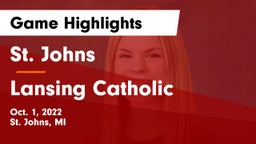 St. Johns  vs Lansing Catholic  Game Highlights - Oct. 1, 2022