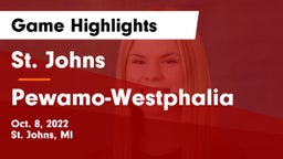 St. Johns  vs Pewamo-Westphalia  Game Highlights - Oct. 8, 2022