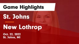 St. Johns  vs New Lothrop  Game Highlights - Oct. 22, 2022