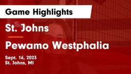 St. Johns  vs Pewamo Westphalia  Game Highlights - Sept. 16, 2023