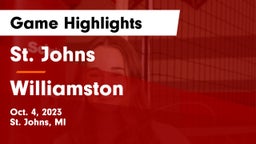 St. Johns  vs Williamston  Game Highlights - Oct. 4, 2023