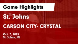 St. Johns  vs CARSON CITY- CRYSTAL  Game Highlights - Oct. 7, 2023