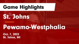St. Johns  vs Pewamo-Westphalia  Game Highlights - Oct. 7, 2023