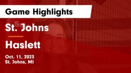 St. Johns  vs Haslett  Game Highlights - Oct. 11, 2023
