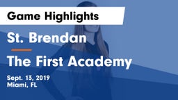 St. Brendan  vs The First Academy Game Highlights - Sept. 13, 2019