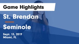 St. Brendan  vs Seminole  Game Highlights - Sept. 13, 2019