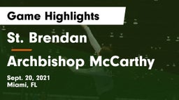 St. Brendan  vs Archbishop McCarthy  Game Highlights - Sept. 20, 2021
