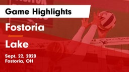 Fostoria  vs Lake  Game Highlights - Sept. 22, 2020