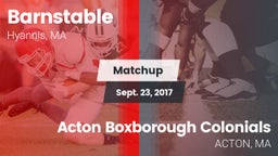 Matchup: Barnstable vs. Acton Boxborough Colonials 2017