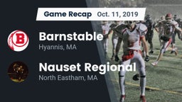 Recap: Barnstable  vs. Nauset Regional  2019
