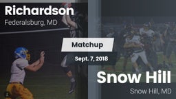 Matchup: Richardson vs. Snow Hill  2018