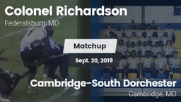 Matchup: Richardson vs. Cambridge-South Dorchester  2019