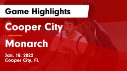 Cooper City  vs Monarch  Game Highlights - Jan. 18, 2022