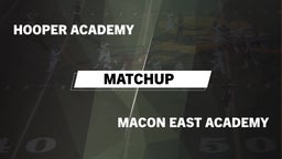 Matchup: Hooper Academy vs. Macon East Academy  2016