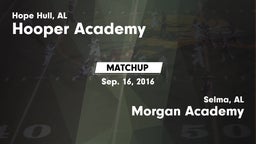Matchup: Hooper Academy vs. Morgan Academy  2016