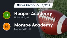 Recap: Hooper Academy  vs. Monroe Academy  2017