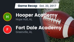 Recap: Hooper Academy  vs. Fort Dale Academy  2017