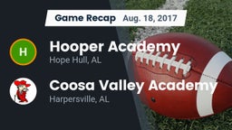 Recap: Hooper Academy  vs. Coosa Valley Academy  2017