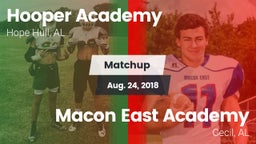 Matchup: Hooper Academy vs. Macon East Academy  2018
