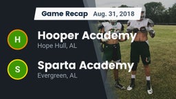 Recap: Hooper Academy  vs. Sparta Academy  2018