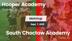 Matchup: Hooper Academy vs. South Choctaw Academy  2018
