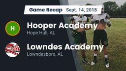 Recap: Hooper Academy  vs. Lowndes Academy  2018