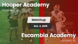 Matchup: Hooper Academy vs. Escambia Academy  2018
