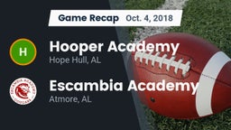 Recap: Hooper Academy  vs. Escambia Academy  2018