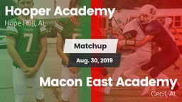 Matchup: Hooper Academy vs. Macon East Academy  2019
