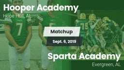 Matchup: Hooper Academy vs. Sparta Academy  2019