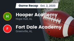 Recap: Hooper Academy  vs. Fort Dale Academy  2020