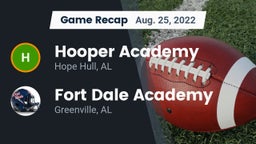 Recap: Hooper Academy  vs. Fort Dale Academy  2022