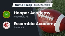 Recap: Hooper Academy  vs. Escambia Academy  2023