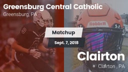 Matchup: Greensburg Cent Cath vs. Clairton  2018